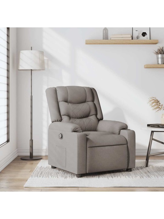 Polohovací křeslo taupe textil