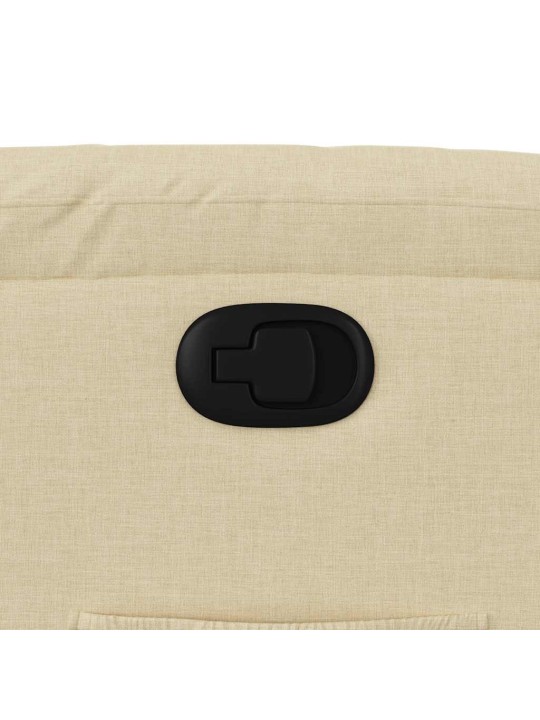 Polohovací křeslo krémové textil