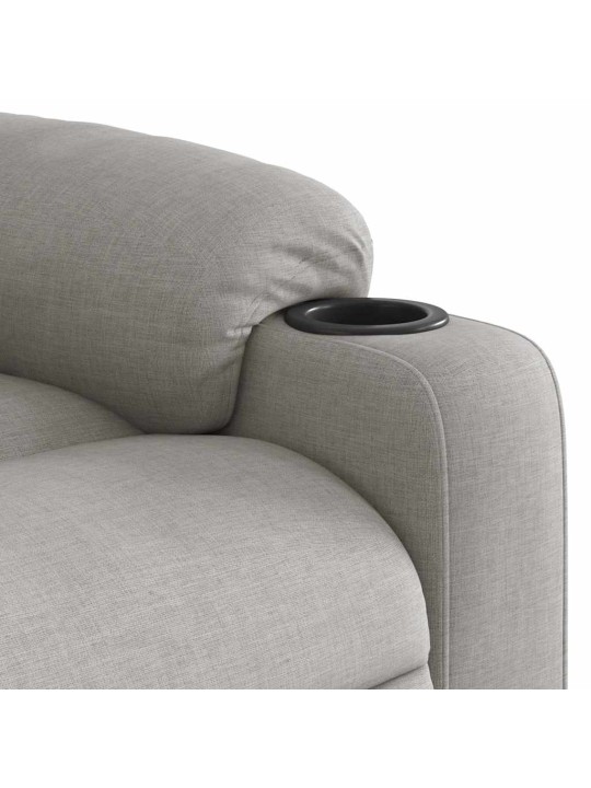 Polohovací křeslo obláčkově šedá textil