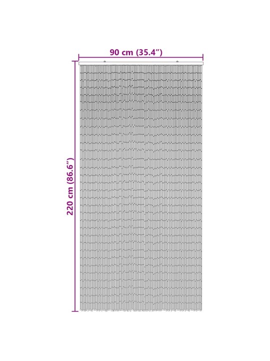Dveřní závěs proti hmyzu s bambusovým potiskem, bambus 90x220cm