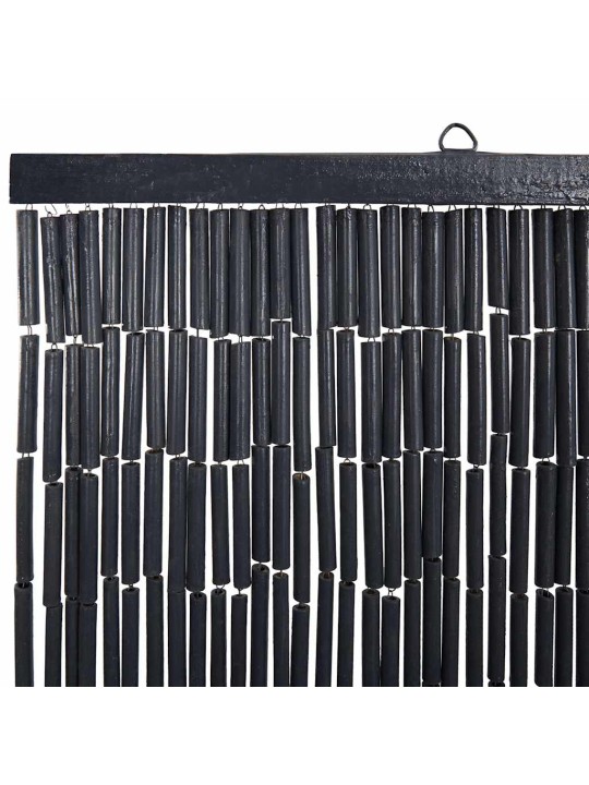 Dveřní závěs proti hmyzu, tmavě šedá, bambus, 100x200 cm