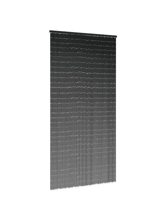 Dveřní závěs proti hmyzu, tmavě šedá, bambus, 100x220 cm