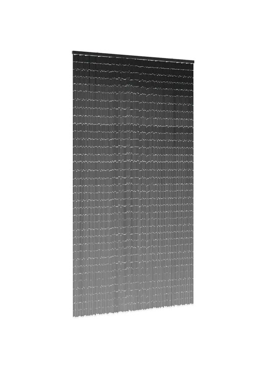 Dveřní závěs proti hmyzu, tmavě šedá, bambus, 120x220 cm