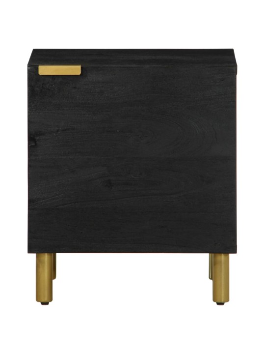 Noční stolky 2 ks černé 40x33x46 cm masivní mangovníkové dřevo