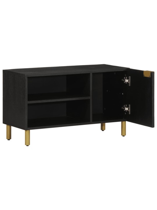Tv skříňka černá 80 x 33 x 46 cm kompozitní dřevo
