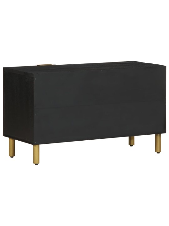 Tv skříňka černá 80 x 33 x 46 cm kompozitní dřevo