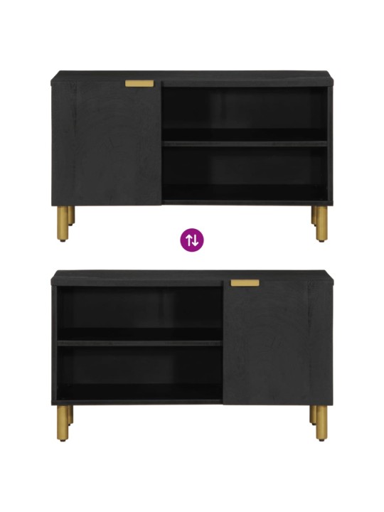 Tv skříňka černá 80 x 33 x 46 cm kompozitní dřevo