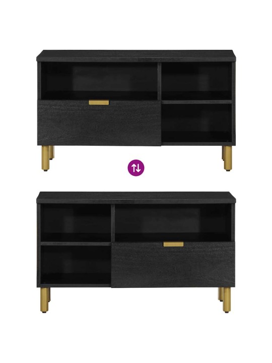 Tv skříňka černá 80 x 33 x 46 cm kompozitní dřevo