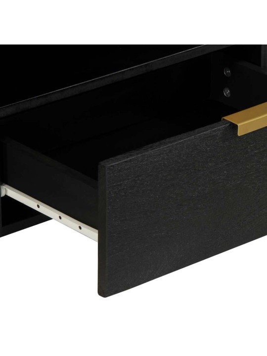 Tv skříňka černá 80 x 33 x 46 cm kompozitní dřevo