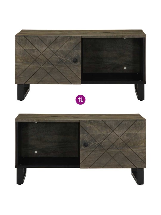 Konferenční stolek černý 80x50x40 cm masivní mangovníkové dřevo