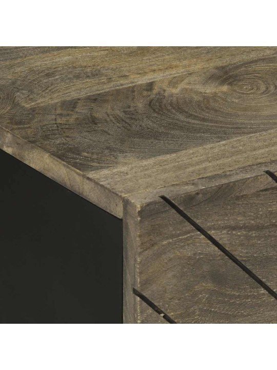 Konferenční stolek černý 100 x 54 x 40 cm masivní mangovník