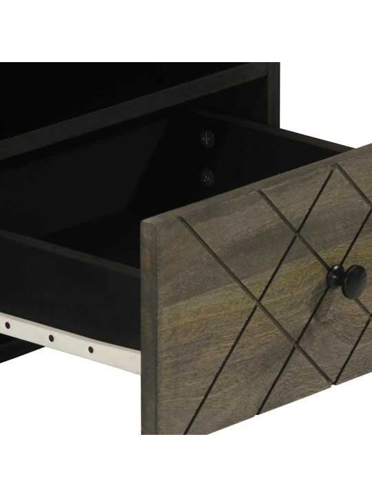 Konferenční stolek černý 80x54x40 cm masivní mangovníkové dřevo