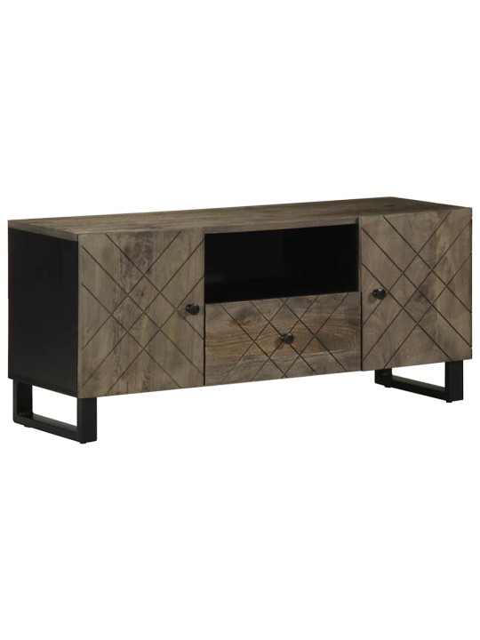 TV skříňka černá 105x33x46 cm masivní mangovníkové dřevo