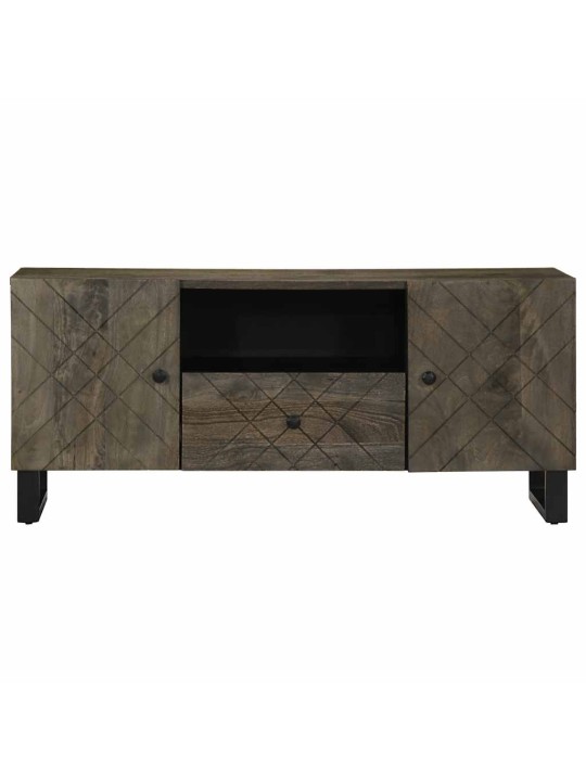 TV skříňka černá 105x33x46 cm masivní mangovníkové dřevo