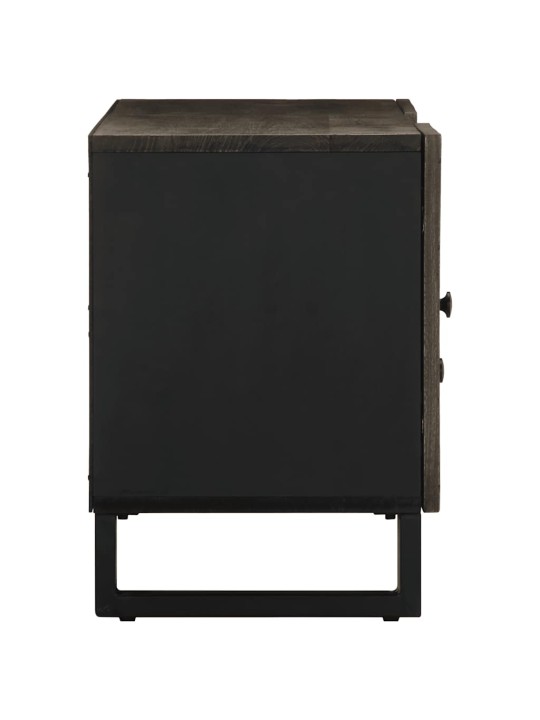 TV skříňka černá 105x33x46 cm masivní mangovníkové dřevo
