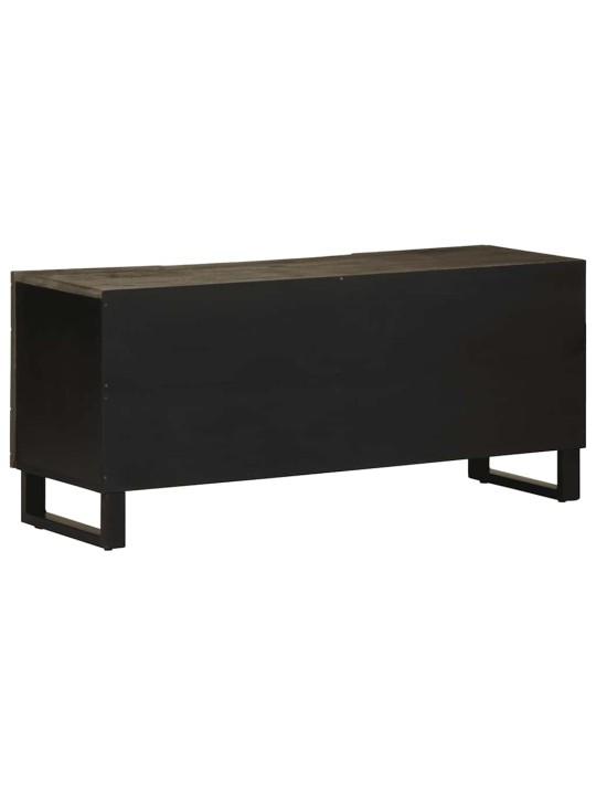 TV skříňka černá 105x33x46 cm masivní mangovníkové dřevo