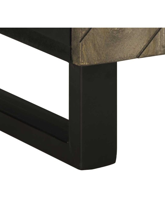 TV skříňka černá 105x33x46 cm masivní mangovníkové dřevo