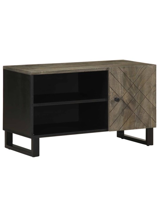 Tv skříňka černá 80 x 33 x 46 cm masivní mangovníkové dřevo