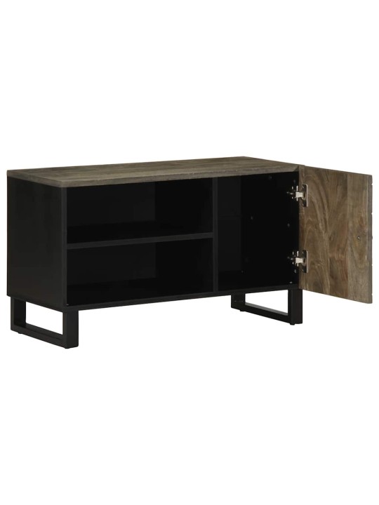 Tv skříňka černá 80 x 33 x 46 cm masivní mangovníkové dřevo
