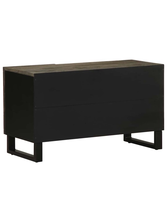 Tv skříňka černá 80 x 33 x 46 cm masivní mangovníkové dřevo