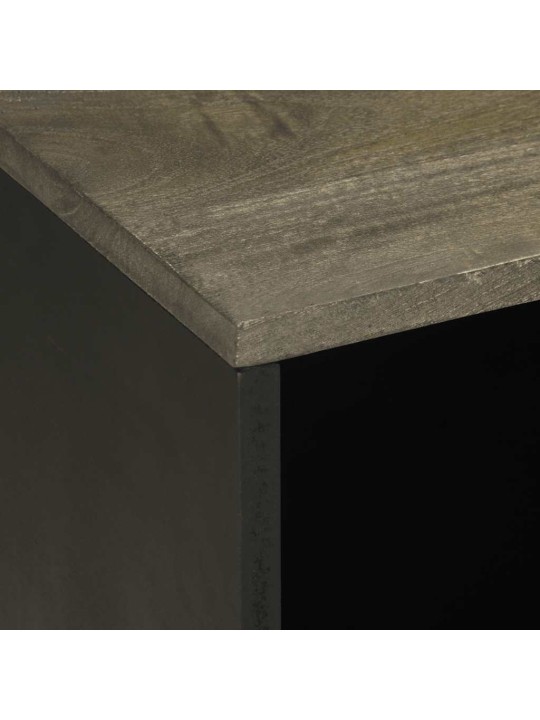 Tv skříňka černá 80 x 33 x 46 cm masivní mangovníkové dřevo