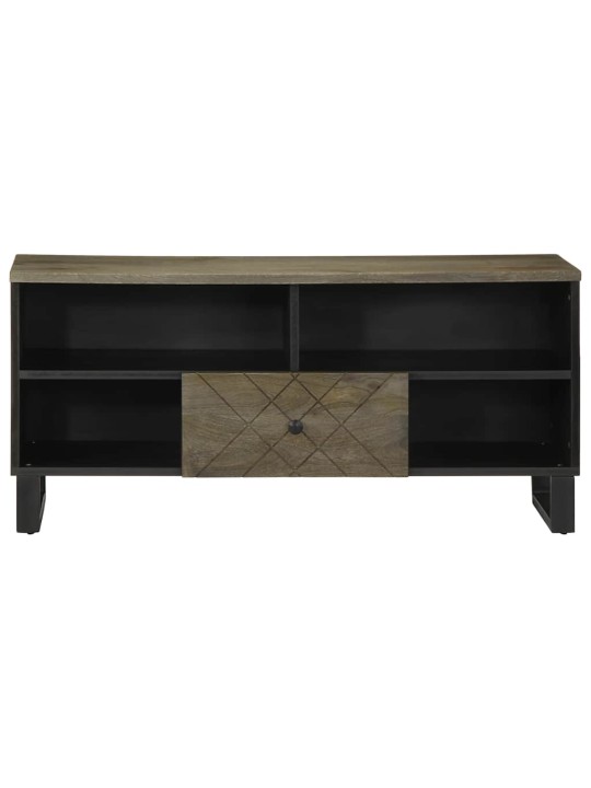 Tv skříňka černá 100 x 33 x 46 cm masivní mangovníkové dřevo