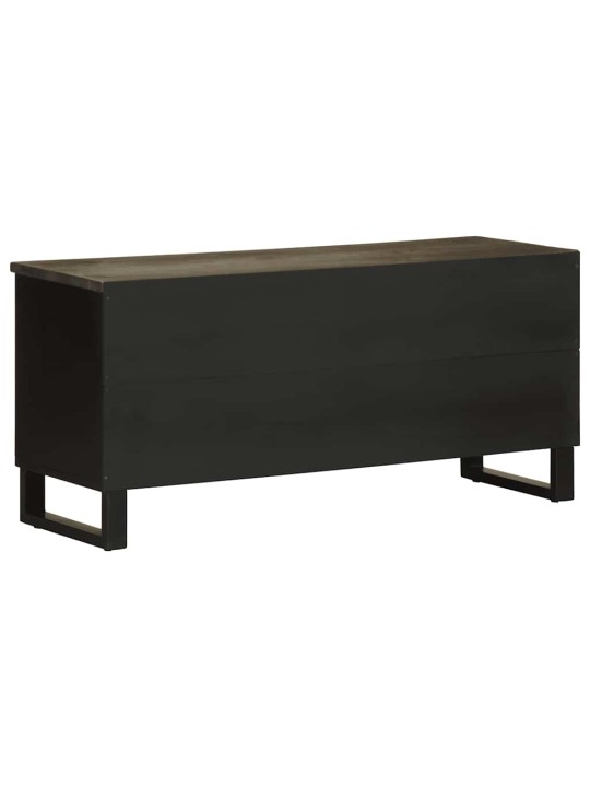 Tv skříňka černá 100 x 33 x 46 cm masivní mangovníkové dřevo