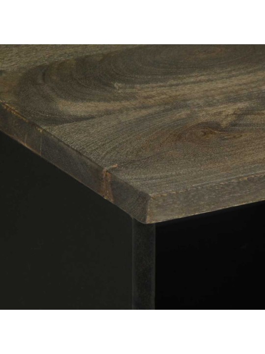 Tv skříňka černá 100 x 33 x 46 cm masivní mangovníkové dřevo