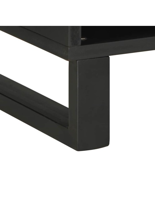 Tv skříňka černá 100 x 33 x 46 cm masivní mangovníkové dřevo