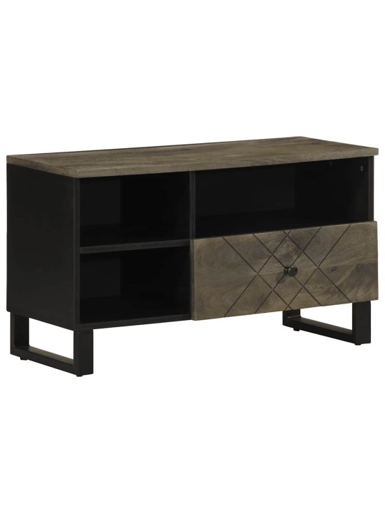 Tv skříňka černá 80 x 33 x 46 cm masivní mangovníkové dřevo