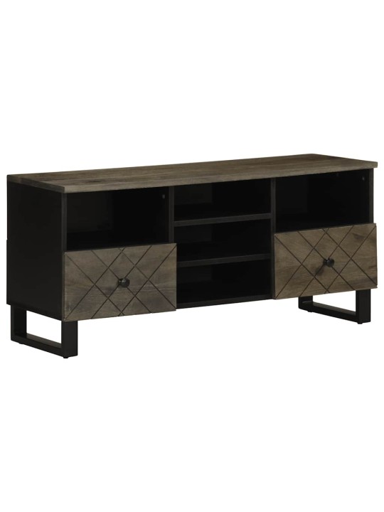 Tv skříňka černá 100 x 33 x 46 cm masivní mangovníkové dřevo