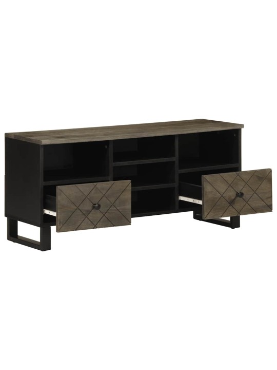 Tv skříňka černá 100 x 33 x 46 cm masivní mangovníkové dřevo