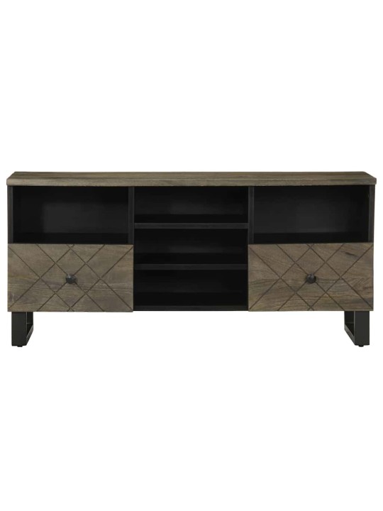 Tv skříňka černá 100 x 33 x 46 cm masivní mangovníkové dřevo
