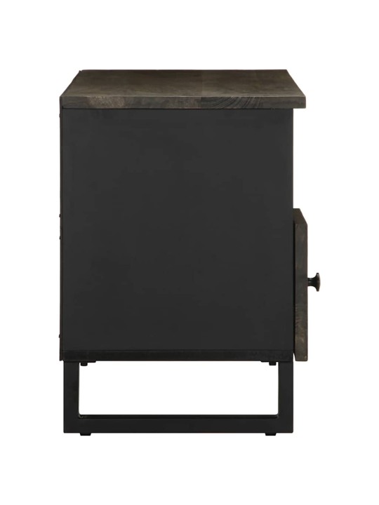 Tv skříňka černá 100 x 33 x 46 cm masivní mangovníkové dřevo