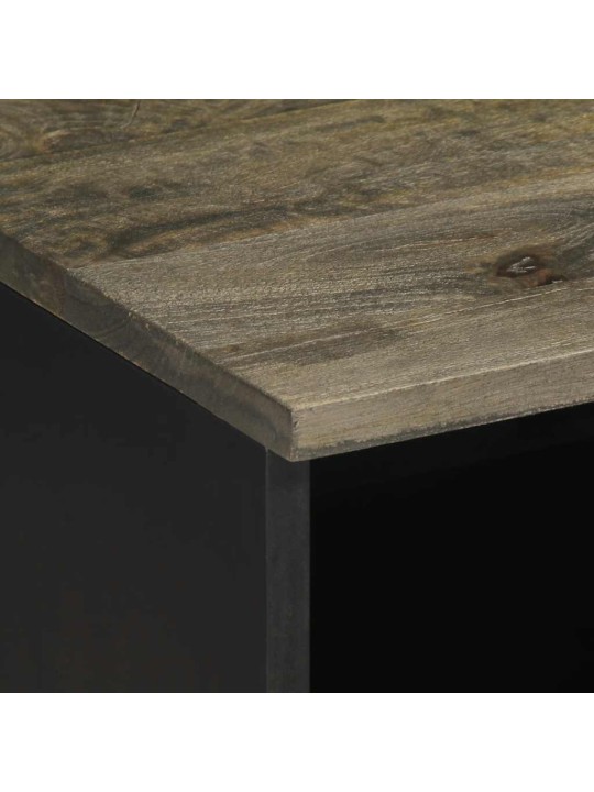 Tv skříňka černá 100 x 33 x 46 cm masivní mangovníkové dřevo