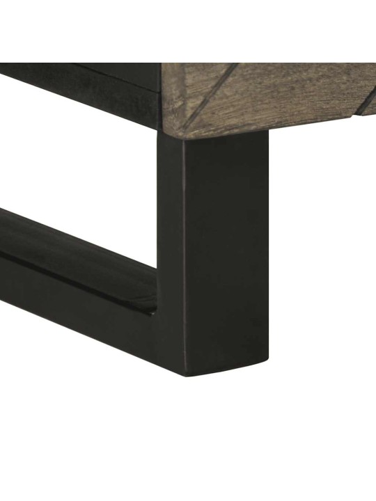 Tv skříňka černá 100 x 33 x 46 cm masivní mangovníkové dřevo