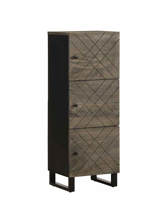 Skříň highboard černá 40x33x110 cm masivní mangovníkové dřevo