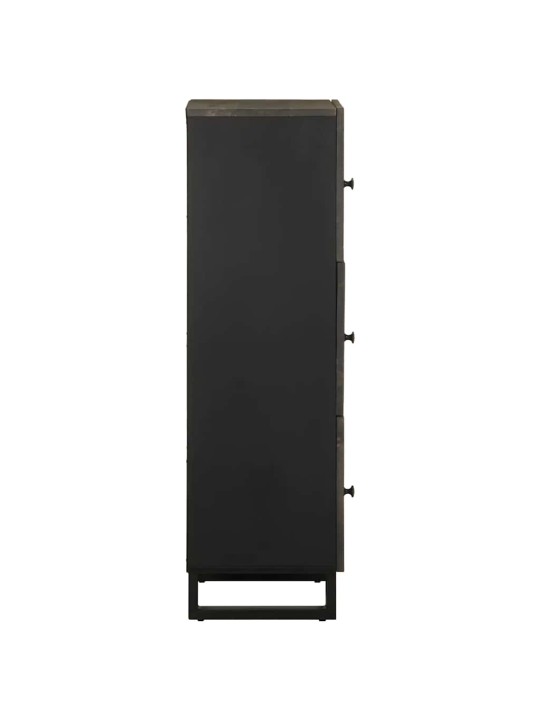 Skříň highboard černá 40x33x110 cm masivní mangovníkové dřevo
