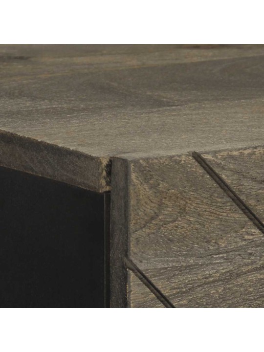 Skříň highboard černá 40x33x110 cm masivní mangovníkové dřevo