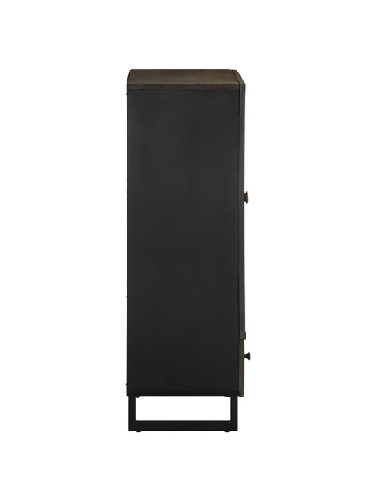 Skříň highboard černá 60x33x100 cm masivní mangovníkové dřevo
