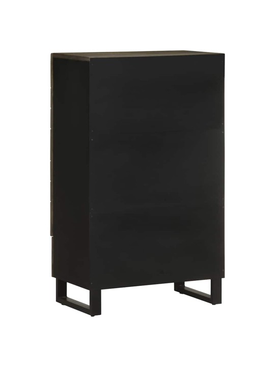 Skříň highboard černá 60x33x100 cm masivní mangovníkové dřevo
