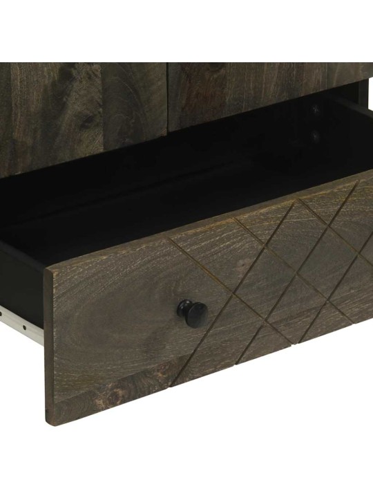 Skříň highboard černá 60x33x100 cm masivní mangovníkové dřevo