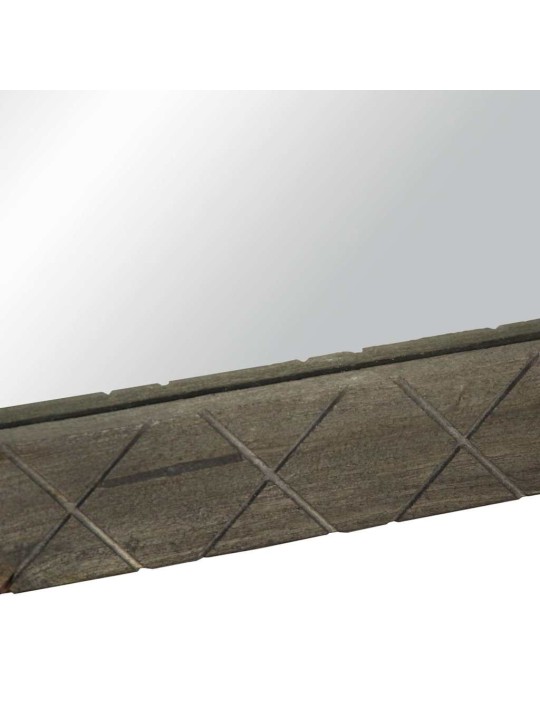 Koupelnové zrcadlo šedá 50x3x70 cm masivní mangovníkové dřevo