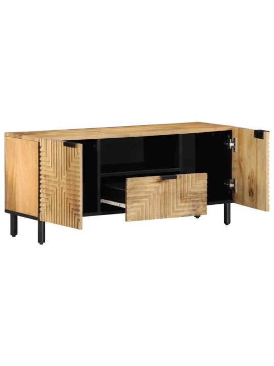 Tv skříňka hnědý 105x33x46 cm masivní mangovníkové dřevo