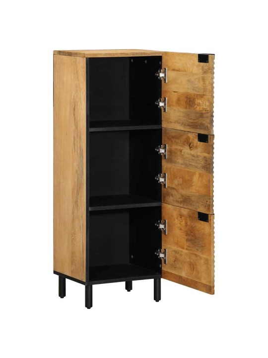 Highboard brown 40x33x110 cm masivní dřevo mango