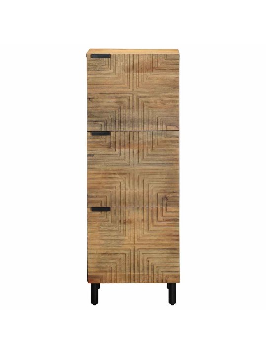 Highboard brown 40x33x110 cm masivní dřevo mango