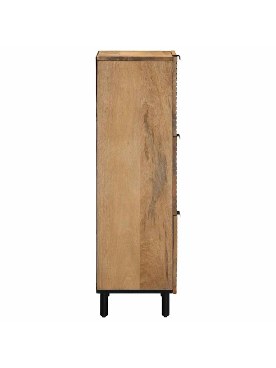 Highboard brown 40x33x110 cm masivní dřevo mango