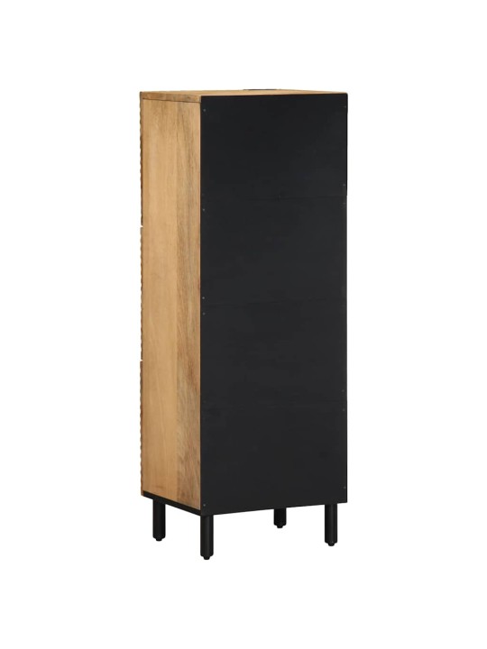 Highboard brown 40x33x110 cm masivní dřevo mango