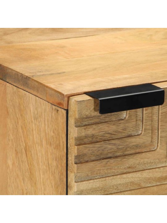 Highboard brown 40x33x110 cm masivní dřevo mango