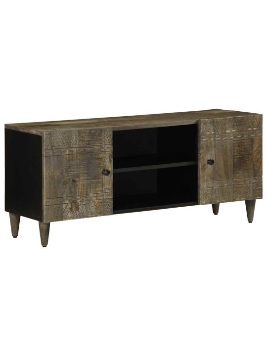 Tv skříňka světle šedá 105x33,5x46cm masivní mangovníkové dřevo